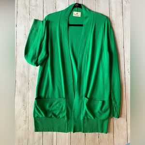 Betsey’s Boutique Shop Kelly green cardigan.  Size large.